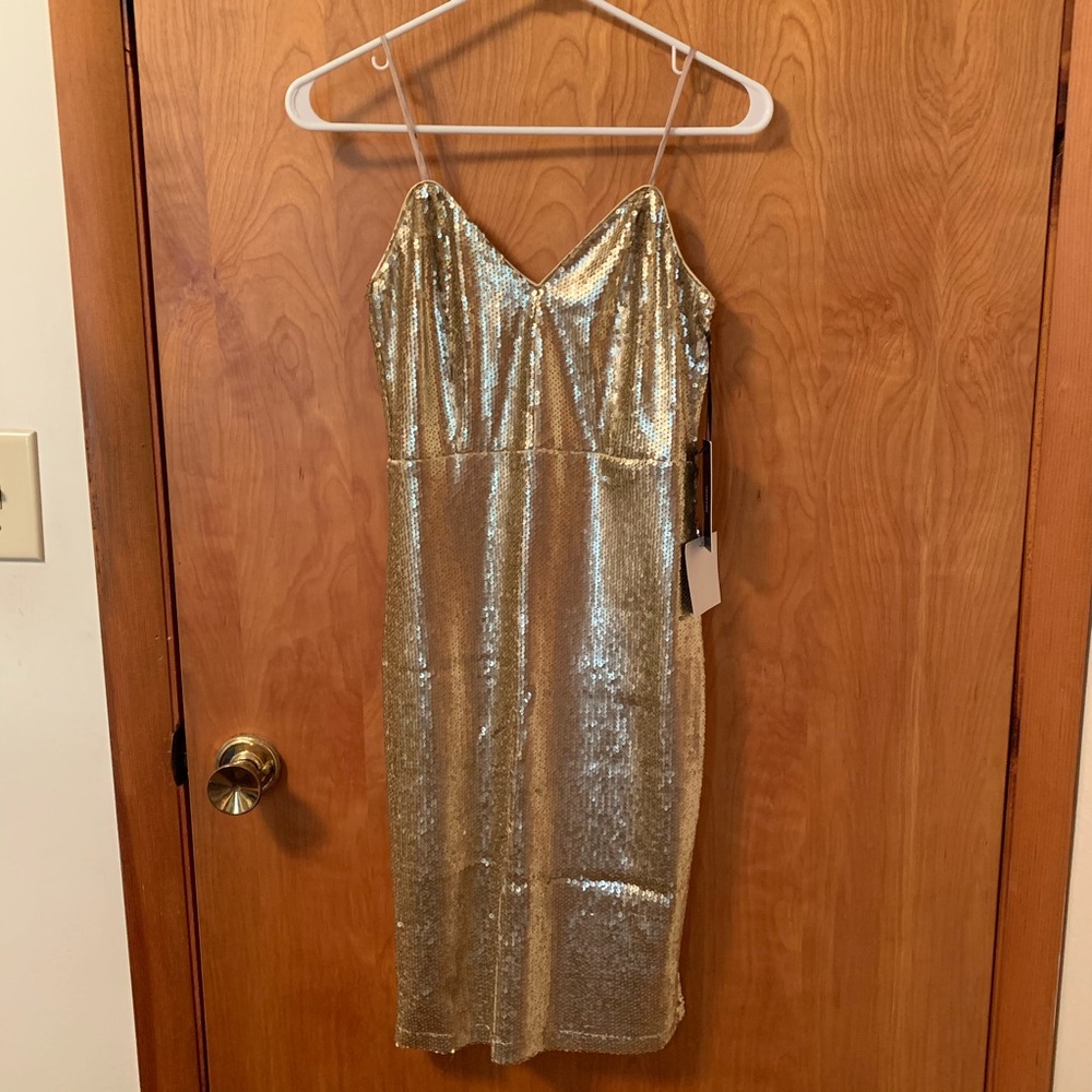 Gold Sequin Dress